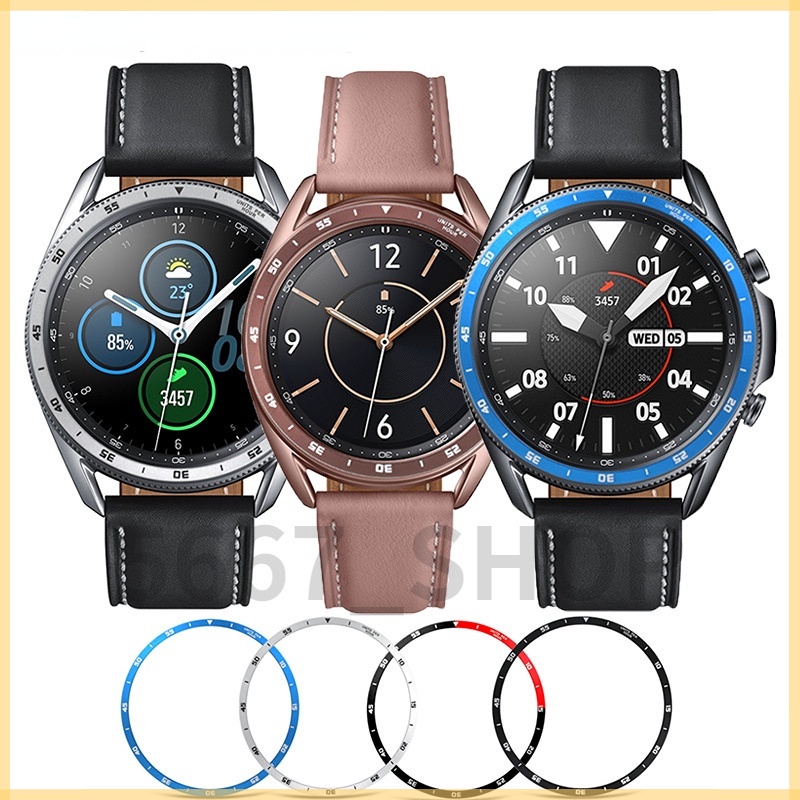適用三星手錶Galaxy watch 3手錶保護圈41/45mm 速度/時間刻度環 金屬手錶保護環保護圈