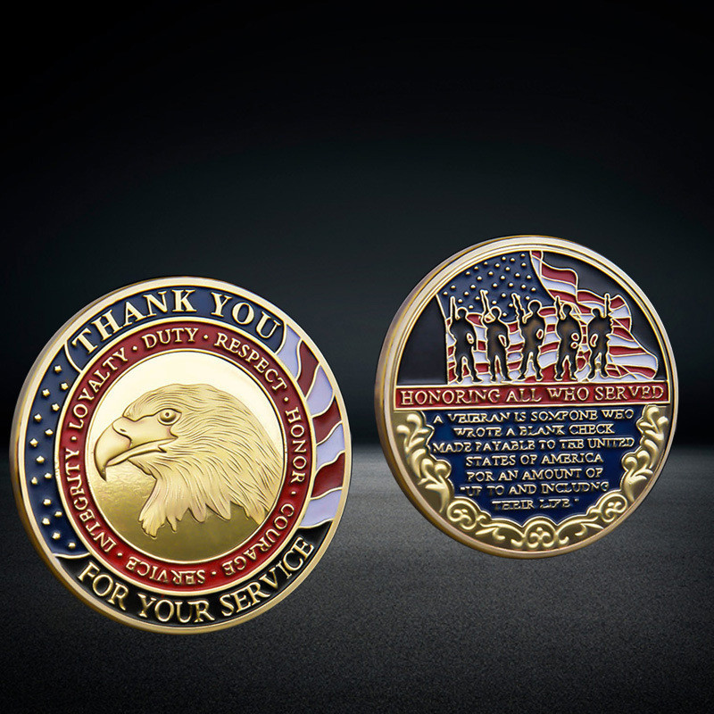 美國退伍軍人紀念幣 軍事紀念章 硬幣 收藏 金币 银币