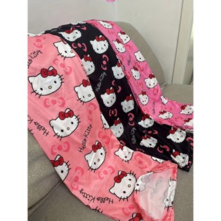 三麗鷗 Sanrio Hello Kitty 女士睡褲 - 優雅卡通圖案,四季舒適,針織滌綸面料,拼色細節,成人睡衣