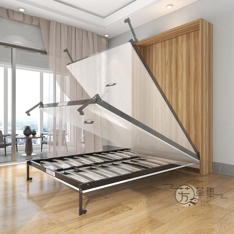 隱形床 五金配件電動壁掛床 折疊床 書桌床 一體側翻板床墊 定制墨菲床