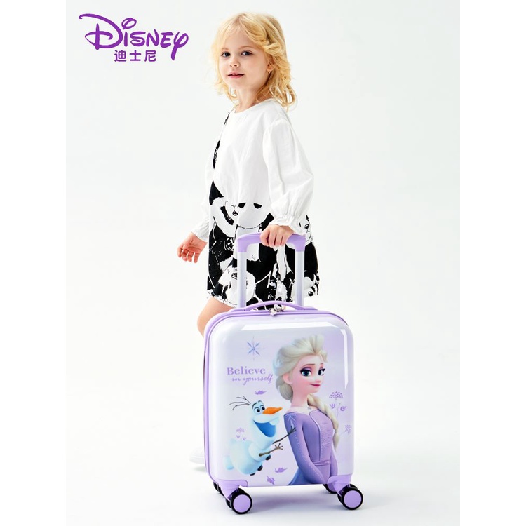迪士尼冰雪奇緣2兒童行李箱艾莎18寸旅行箱米妮16寸萬向輪拉杆箱
