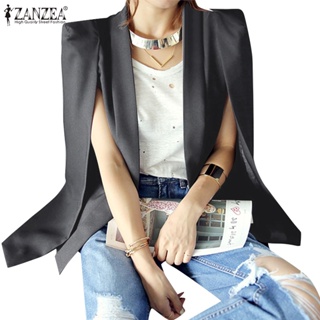 Zanzea 女式韓版時尚長袖開衩帶肩墊簡約西裝外套