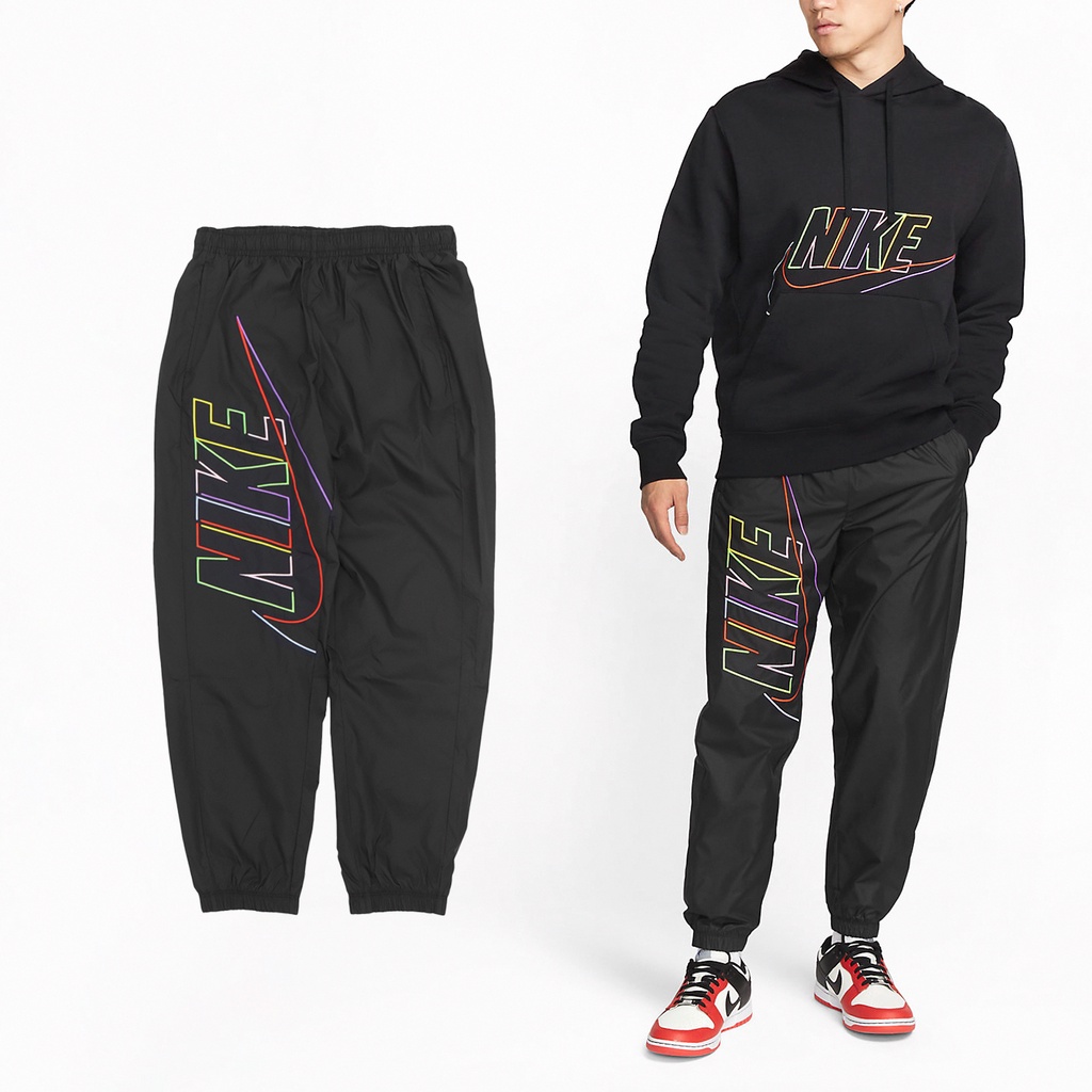 Nike 長褲 Club+ 男款 黑 縮口 抽繩 網眼【ACS】 DX0622-010