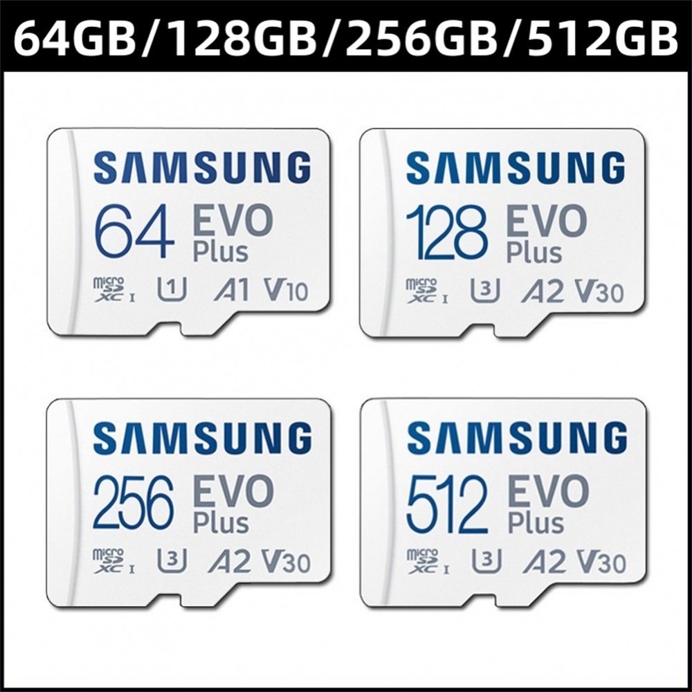 SAMSUNG 三星evo Plus存儲卡Micro SD卡64G 128G 256G 512G閃存