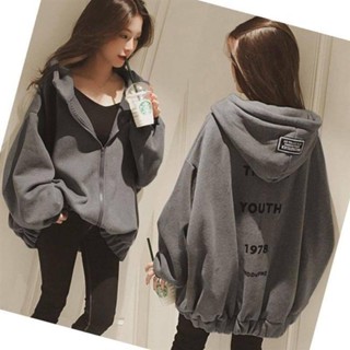 🌟Lovely愛出貨🌟Ins連帽衛衣女韓版寬鬆大碼200斤女裝加絨加厚開衫學生秋冬季外套