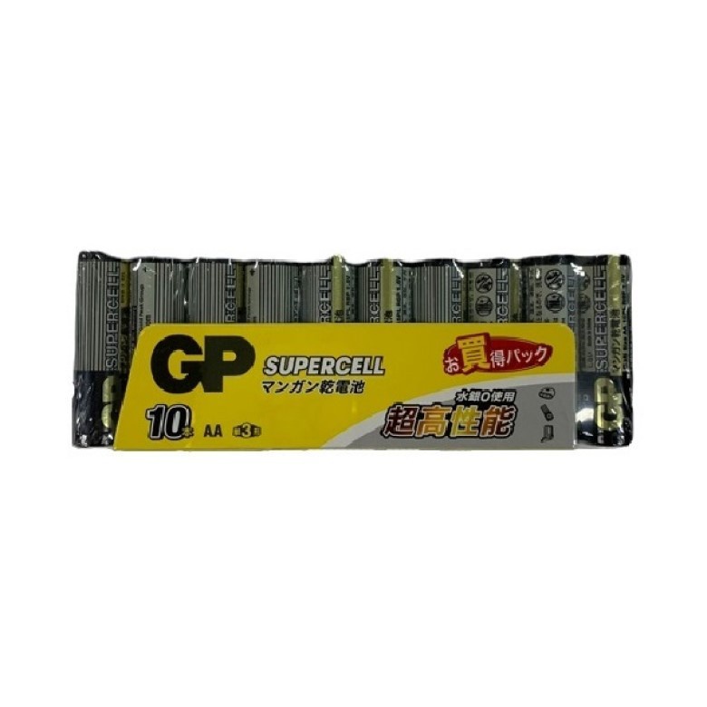 GP 超霸黑色碳鋅電池3號10入(AA 10)[大買家]