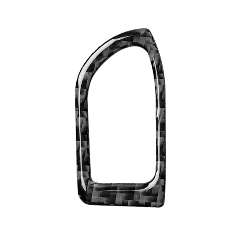 Possbay 汽車尾門行李箱開關按鈕框架裝飾貼紙適用於奧迪 A4 B8 2009 2010-2016 碳纖維黑色