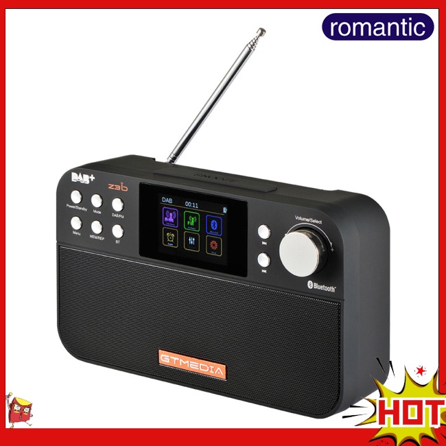 Rom GTMEDIA Z3B 便攜式 DAB FM 收音機易於調節袖珍收音機最持久的數字揚聲器收音機,適用於老年人家庭