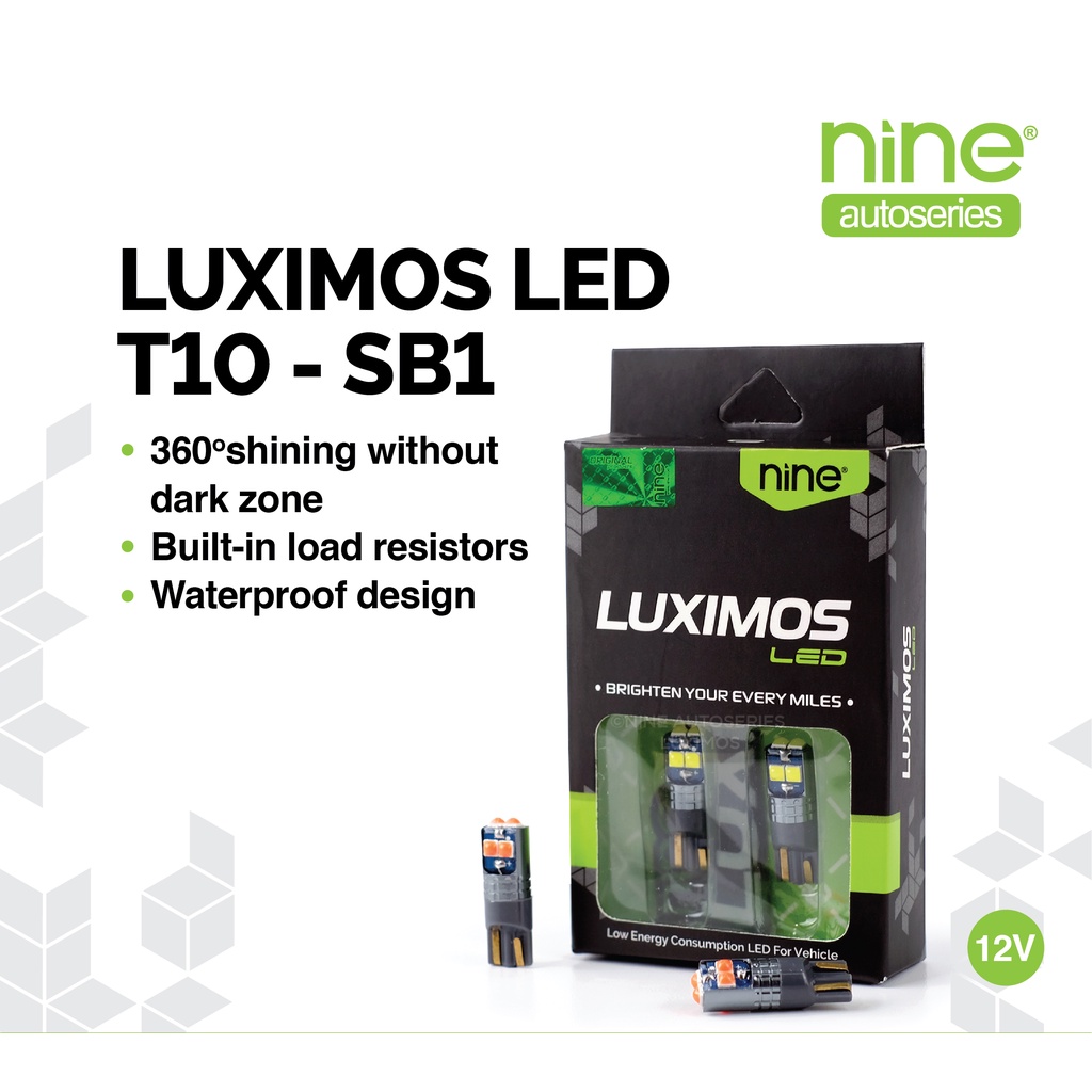 九 LUXIMOS T10 3030 6 點 LED 城市暮光轉向信號燈 SB1 NINE AUTOSERIES