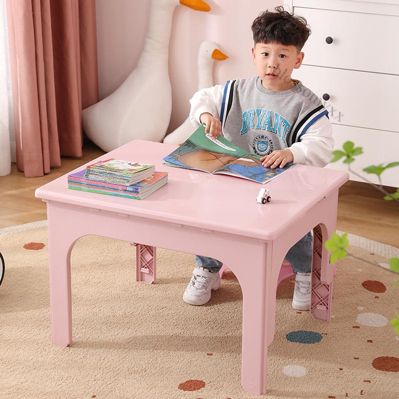 【簡佳宜居】免運 可調節兒童桌可摺疊幼兒園小桌子家用寫字書桌塑料便攜式手提桌椅