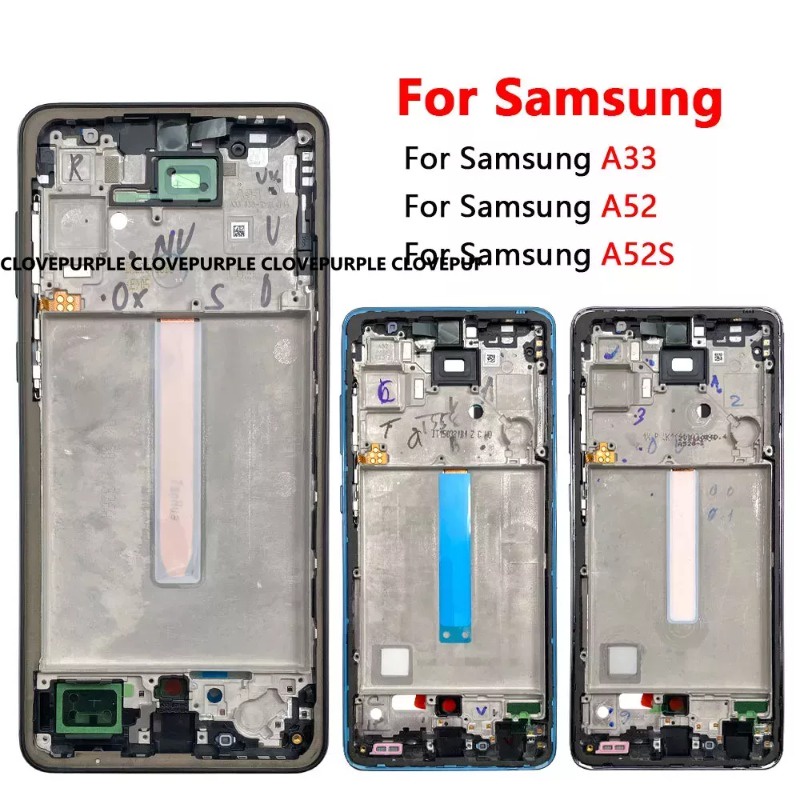SAMSUNG 三星 A33 A52 A52S A72 中板框架外殼更換零件的中擋板框架