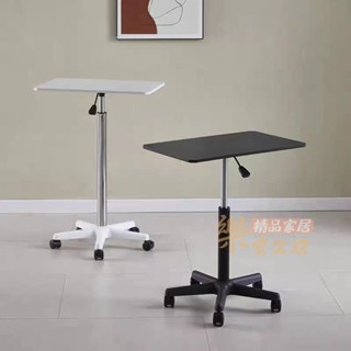 可移動升降桌 帶滑輪小型床邊桌 站立式工作臺電腦辦公書桌講臺