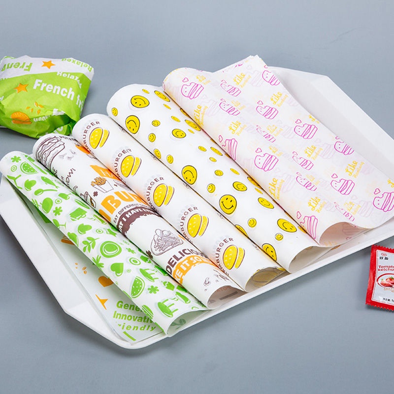 【食品級包裝紙】漢堡包裝紙烘焙食品級飯糰紙加厚一次性雞肉卷三明治紙