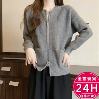 【梨卡】隔日到貨 女裝 綿羊絨 外套 針織外套 毛衣外套 冬天外套 針織 毛衣 保暖 外套 DR424【現貨24H】
