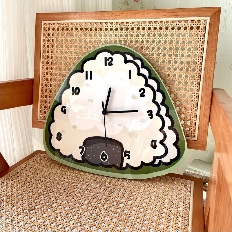 [PEARYEE] 24H出貨 卡通飯糰 創意裝飾掛牆鐘錶 日式餐廳壽司店餐廳個性靜音掛鐘時鐘