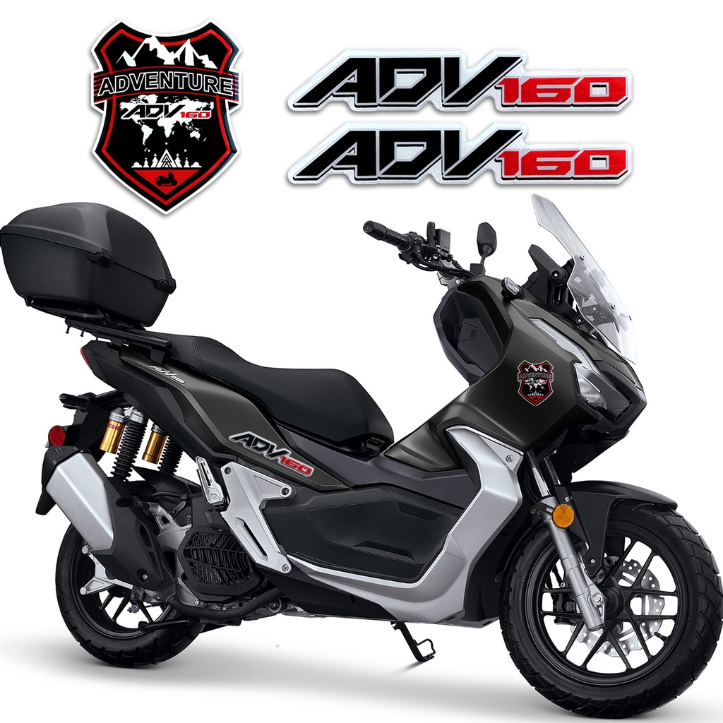ADV標誌貼紙3D凝膠貼紙機車摩托車踏板車車身油箱前擋風玻璃裝飾貼花摩托車貼紙配件適用於本田 Honda ADV160