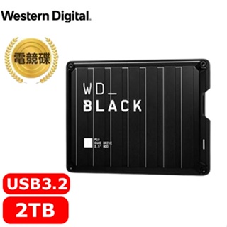 WD 威騰 黑標 P10 Game Drive 2TB 2.5吋電競行動硬碟 WDBA2W0020原價2890(現省50