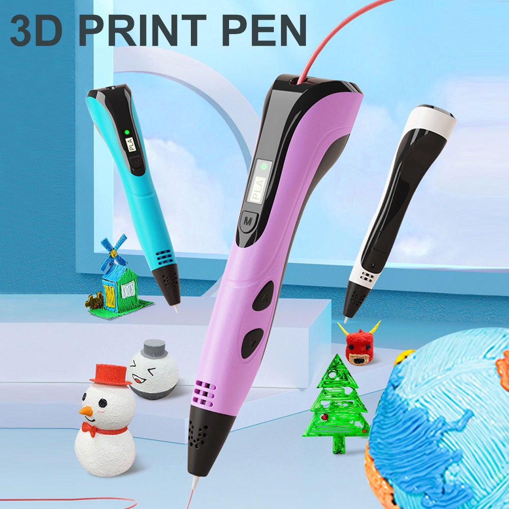 全新三維打印筆 DIY 藝術工藝塗鴉繪圖 3d 筆套裝適合兒童兒童生日聖誕節創意液晶顯示器帶 PLA 燈絲