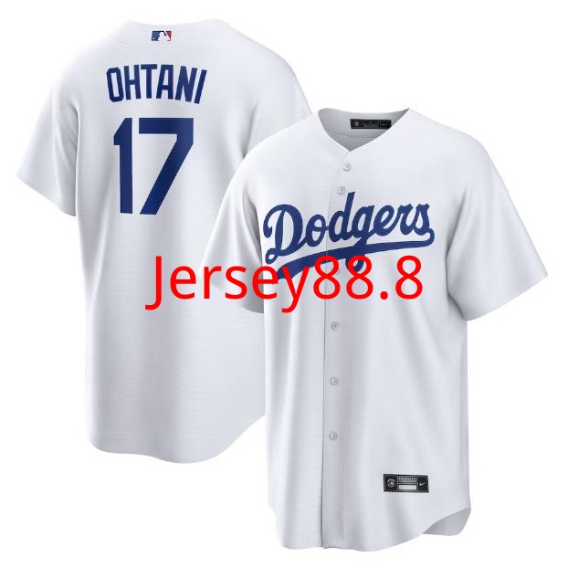 男士最火最新款Los Angeles Dodgers 道奇隊棒球服17號OHTANI 大谷翔平球衣 刺繡小外套球衣