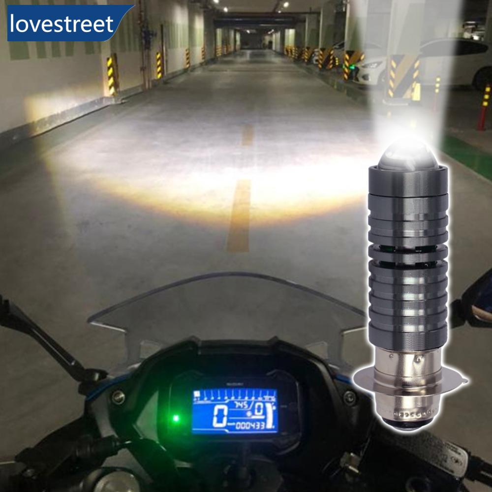 Lovestreet 通用 12V-80V 2000LM 雙色大燈燈泡 P15D H6 PX15D LED 摩托車高 H