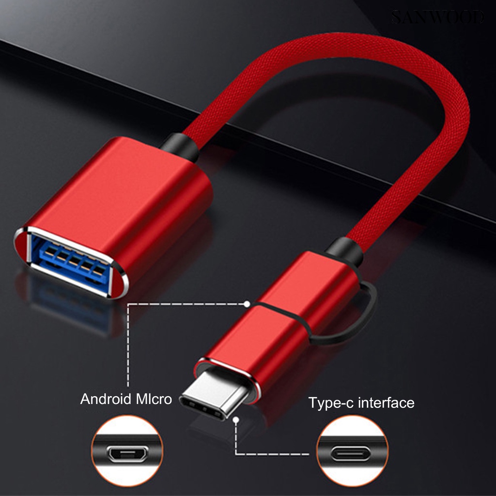 【3C配件】2合1 Micro USB/Type-C轉USB3.0轉換器OTG手機適配器