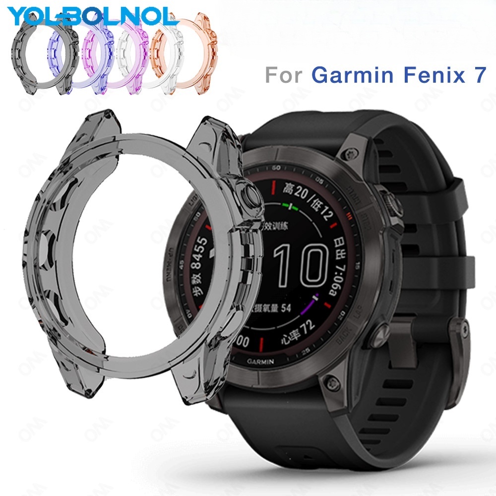 Garmin Fenix 7 / 7S / 7x 減震器保護套的透明軟包, 用於 Fenix 7 Sport Smart