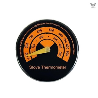 壁爐用黃色錶盤金屬溫度計 0-500°C / 100-900°F 配熱動力爐灶壁爐風扇用溫度計 圓形指針磁吸附溫度計 黑