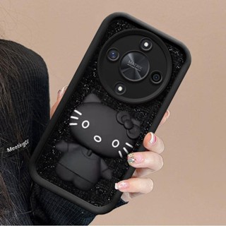 Redmi Note14 Note 14 Pro + 5G 復古優雅藝術編織手機殼帶卡通鏡面支架鏡頭保護防震矽膠軟套