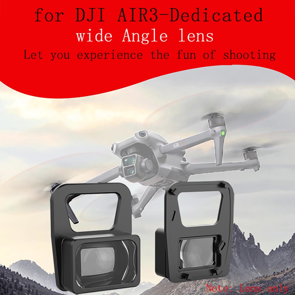 Qwinout 相機濾鏡適用於 DJI AIR 3 鏡頭 0.75x 廣角鏡頭濾鏡適用於 DJI Air3 玩具飛機廣角