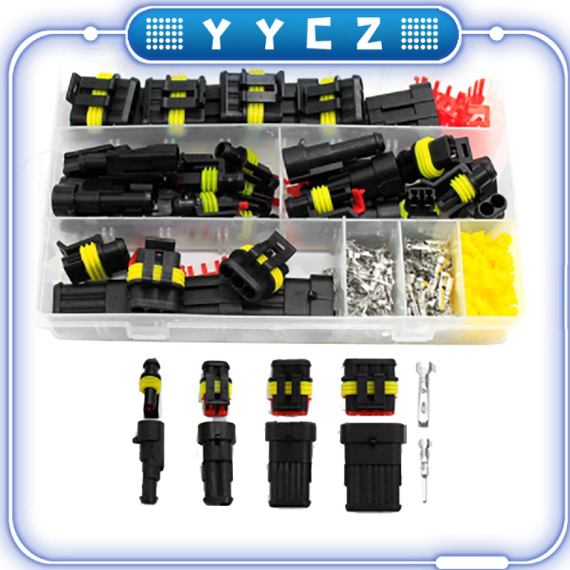 [YYCZ]防水連接器套件汽車銲線快速連接器電氣汽車接線汽車密封插座1-6針插頭