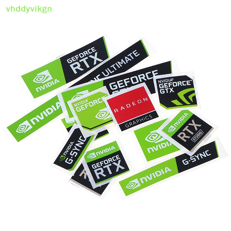 Vhdd 5PCS 全新 NVIDIA GTX GEFORCE 筆記本電腦桌面標籤裝飾貼紙 TW