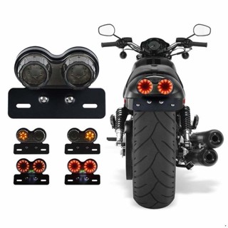 Harley重機配件機車哈雷巡航太子車多功能復古改裝LED尾燈剎車燈行車燈轉向燈