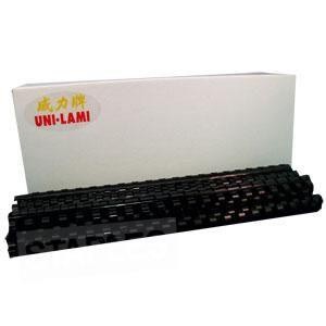 【UNI -LAMI 威力牌】裝訂膠圈 膠環 45MM 黑色 50支/盒【金石堂】