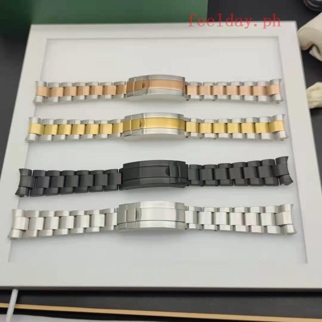 新款水鬼微調錶帶316L精鋼實心鋼帶黑綠水鬼系列20mm手錶配件