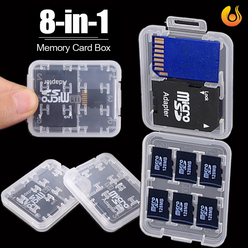 【批發價】 5個起批 高品質實用 8 合 1 微型 SD 存儲盒/輕巧耐用 TF MS 任天堂 DS 遊戲卡防塵盒