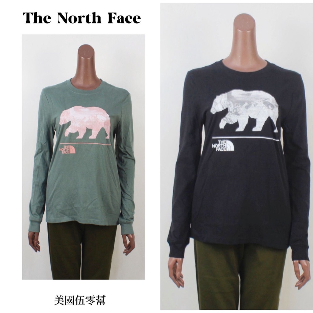 美國伍零幫📍鹽埕區👉THE NORTH FACE 女生 北臉 長T 長袖棉T 衣服 熊熊 薄長T 薄長袖