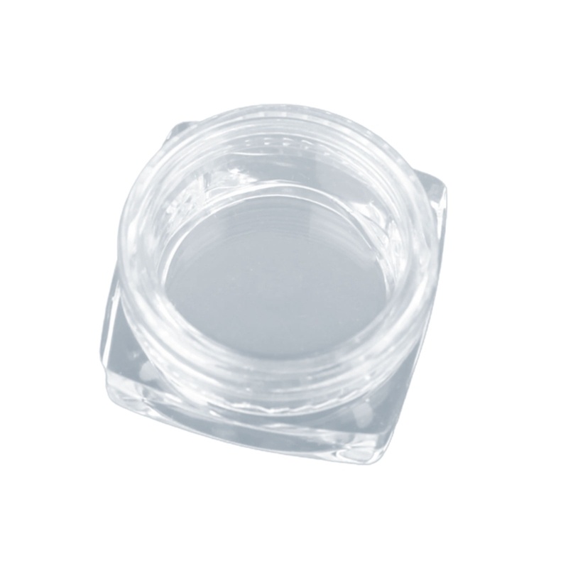 Jj* 1 10 件方形透明容器罐 3g 塑料空儲物盒眼影盒奶油閃光珠收納盒