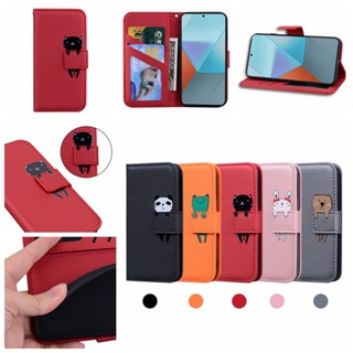 卡通動物 翻蓋皮套 紅米 Redmi Note 13 Pro 5G 錢包款手機殼 Note13 5G 掀蓋 保護殼