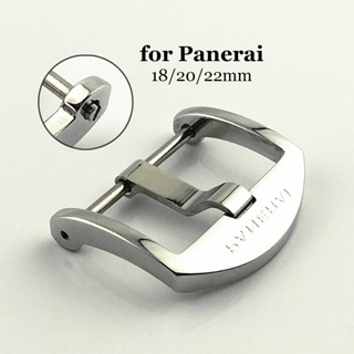 PANERAI 18 毫米 20 毫米 22 毫米實心不銹鋼表扣表扣適用於沛納海拋光啞光針扣金屬螺絲型表扣手錶配件