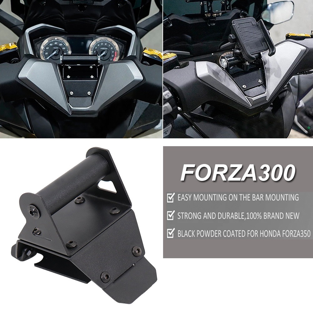 HONDA Fbmoto 適用於本田 Forza 350 全新摩托車前手機支架支架智能手機 GPS 導航板支架