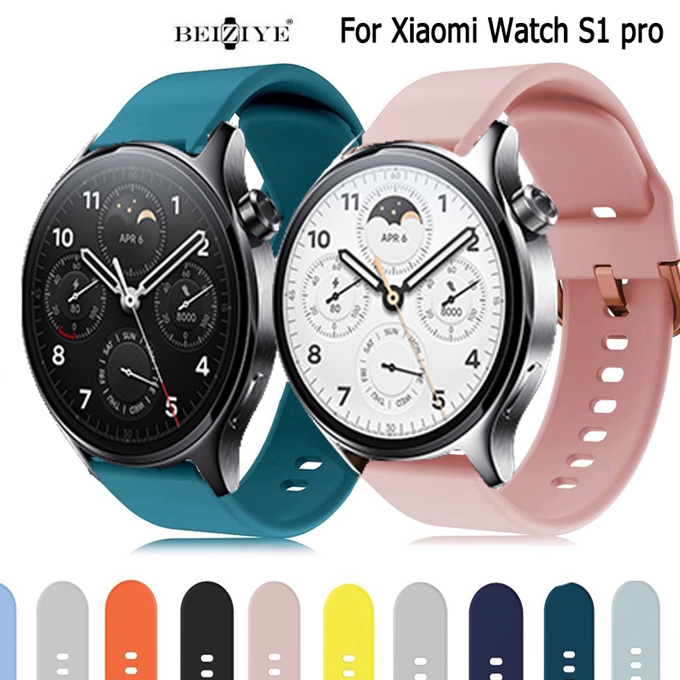 小米Watch S1 pro 手錶 錶帶矽膠 通用 錶帶單色反扣 矽膠錶帶 S1pro