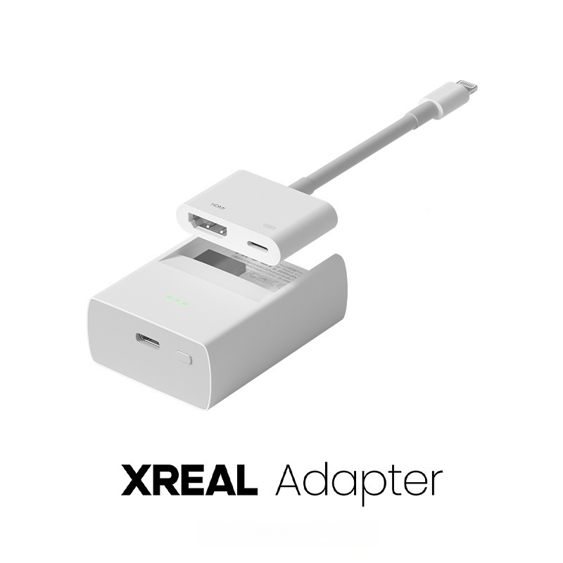 XREAL Nreal Air 智能AR眼鏡 便攜高清巨幕觀影 手機電腦投屏 非VR眼鏡 適配器（iPhone適用）