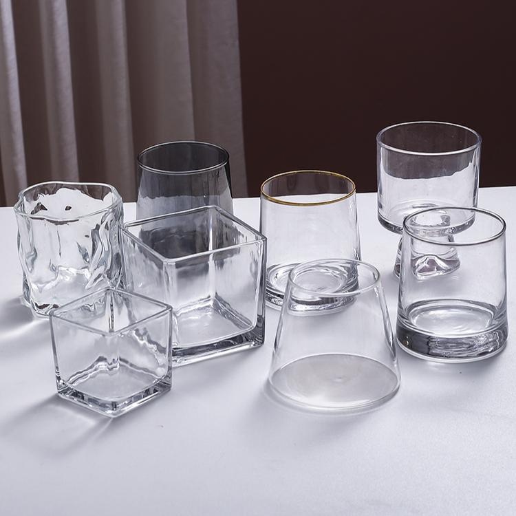 現貨【蠟燭空杯】香薰蠟燭 空杯 防風玻璃 容器 燭臺手工蠟 容器杯蠟 DIY材料 透明玻璃杯