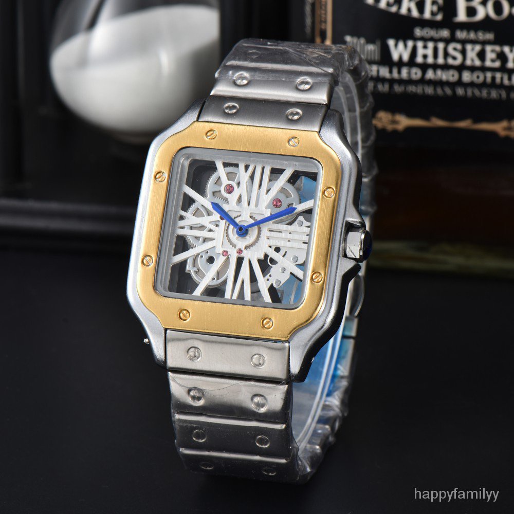 手錶 Carti手錶 時尚潮流手錶 山度士手錶 商務男表 鋼帶鏤空石英手錶 品質AAA+ ABCG