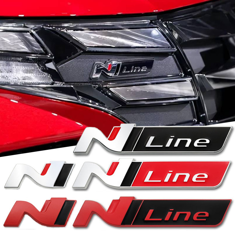 Hyundai 現代 改裝 高性能 N Line金屬車標 貼標 字標 IX35 Elantra Tucson Santa