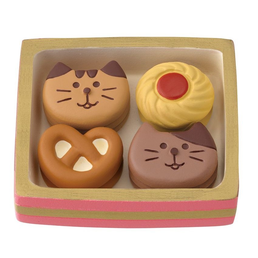 日本 DECOLE Concombre Bonjour巧克力公仔/ 貓咪餅乾盒 eslite誠品