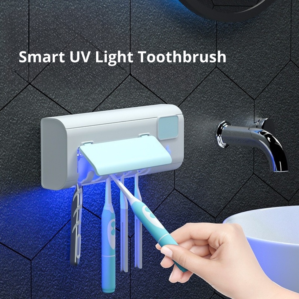智能紫外線牙刷消毒器消毒牙刷架