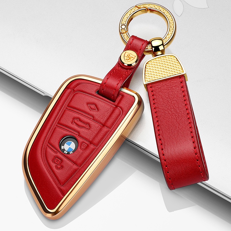 寶馬汽車高級鋁合金鑰匙皮套 適用於5系 3系 X1 X2 IX3 X4 X5 X6 X7 時尚創意智能鑰匙包