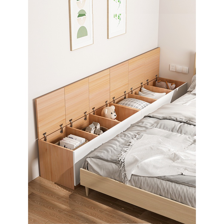床頭櫃簡易置物架床邊櫃夾縫置物櫃卧室簡約現代床尾收納櫃間隙櫃
