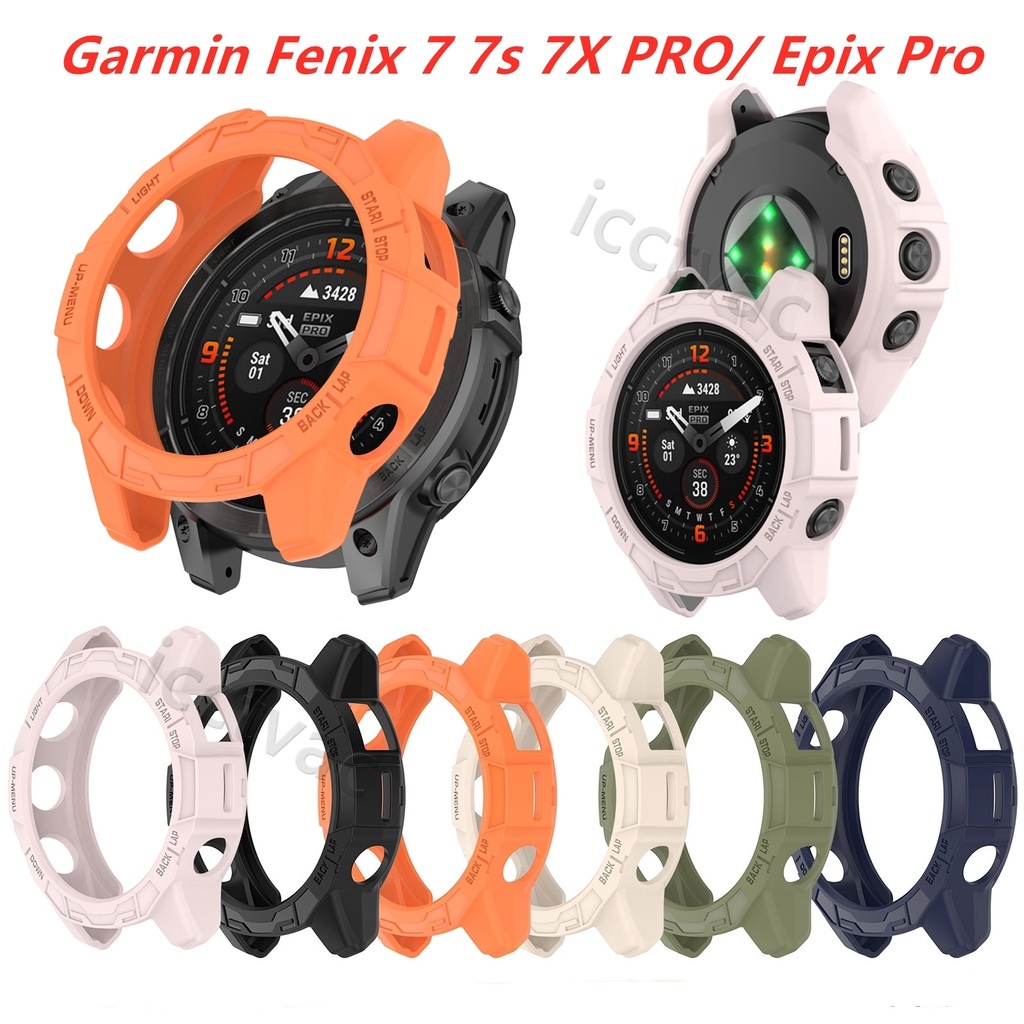 適用于佳明 Fenix 7 7s 7X Pro 手錶保護套 Garmin Epix Pro 邊框配件軟 Tpu 外殼